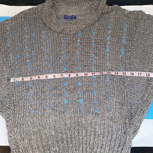 Vivienne Vivienne Tam Chunky Knit Short Sleeve Wool Blend Cowl Neck Cable knit M - Picture 8 of 9